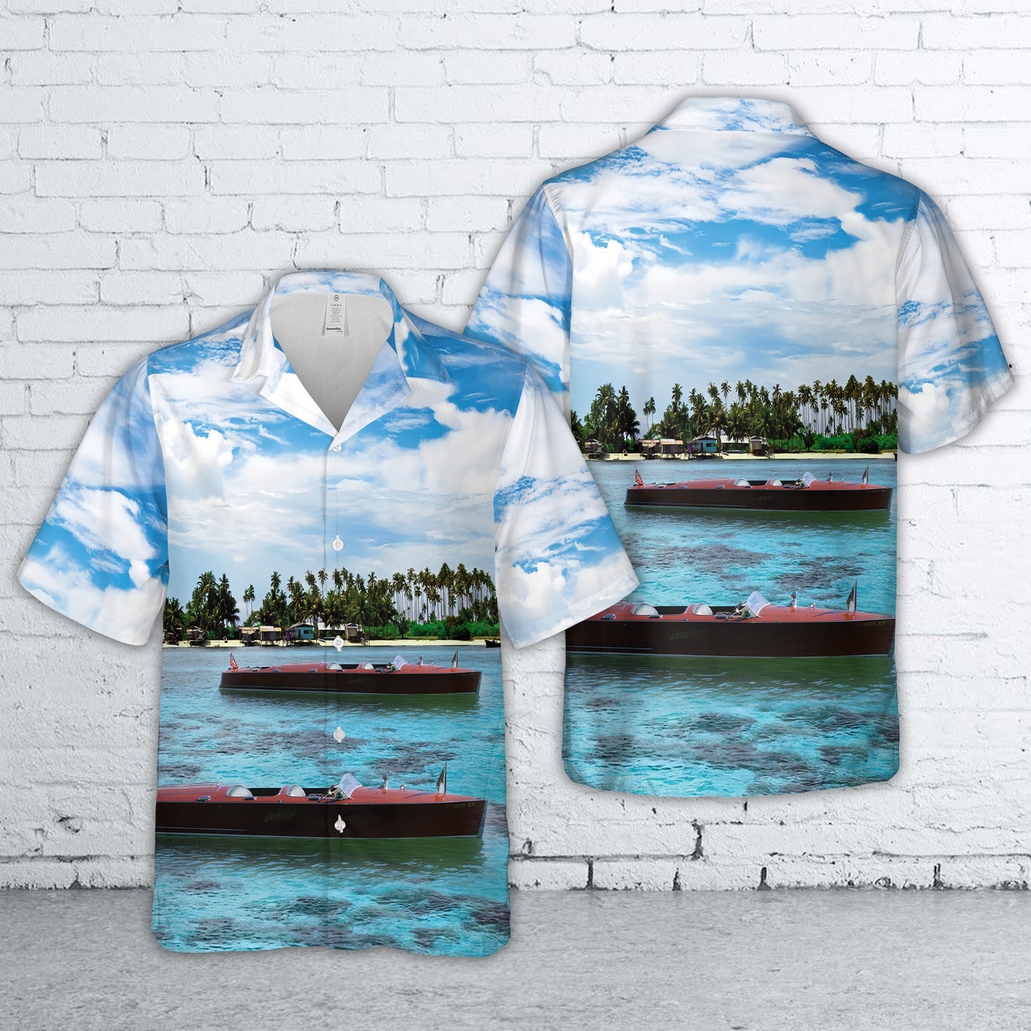 1938 28' Hacker Craft Runabout Hawaiian Shirt