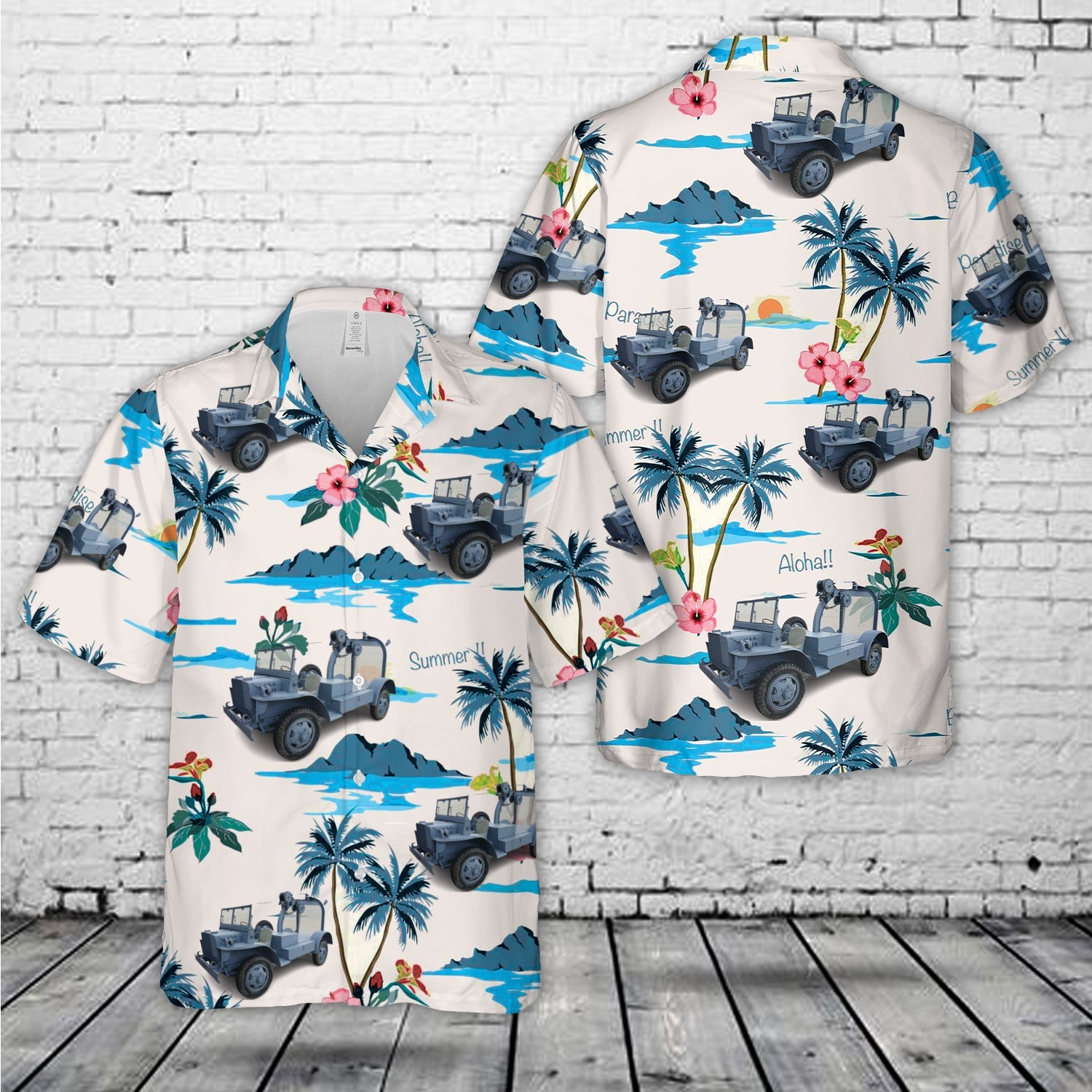 1941 Ford GTB WW2 Bomb Service Truck military Hawaiian Shirt