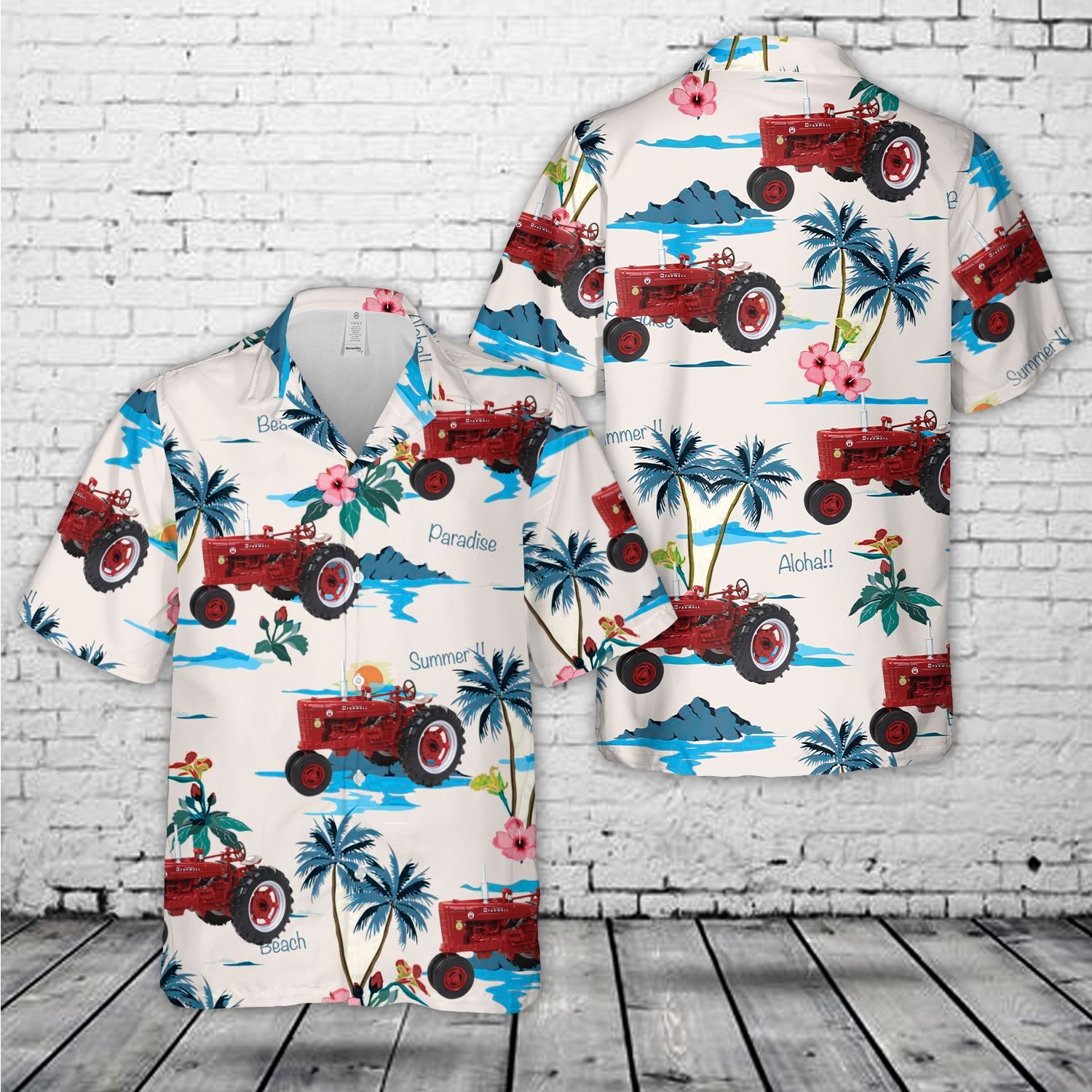 1950 Farmall Cub Tractor Hawaiian Shirt