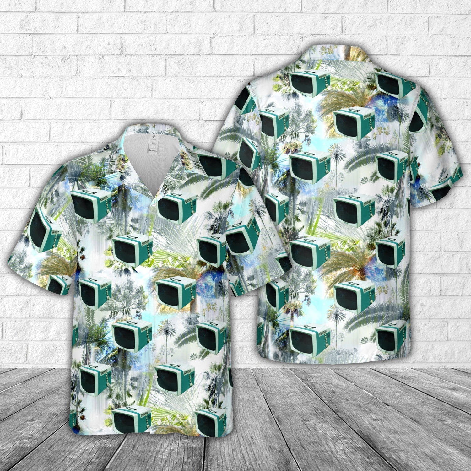 1950's General Electric TV Set Hawaiian Shirt