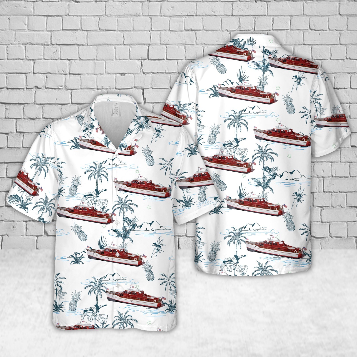 1950s Classic Motor Yacht Hawaiian Shirt