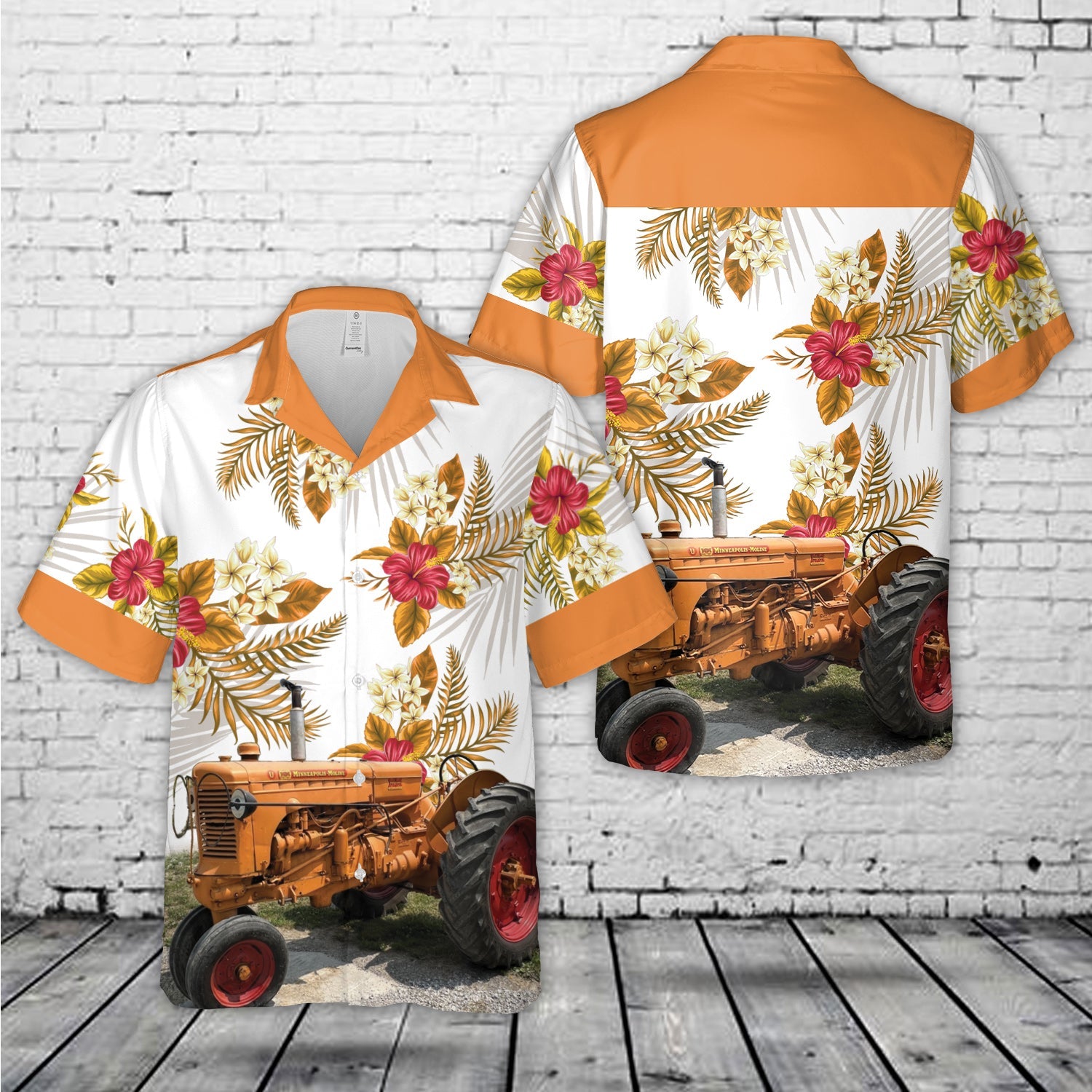1951 Minneapolis Moline UTU 2wd Tractor Hawaiian Shirt