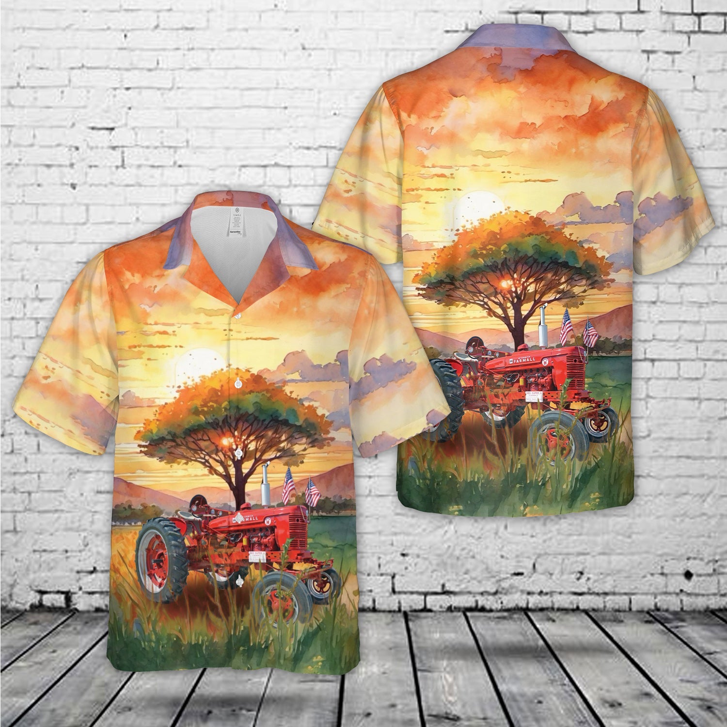 1953 International Harvesters McCormick Farmall Super H Hawaiian Shirt