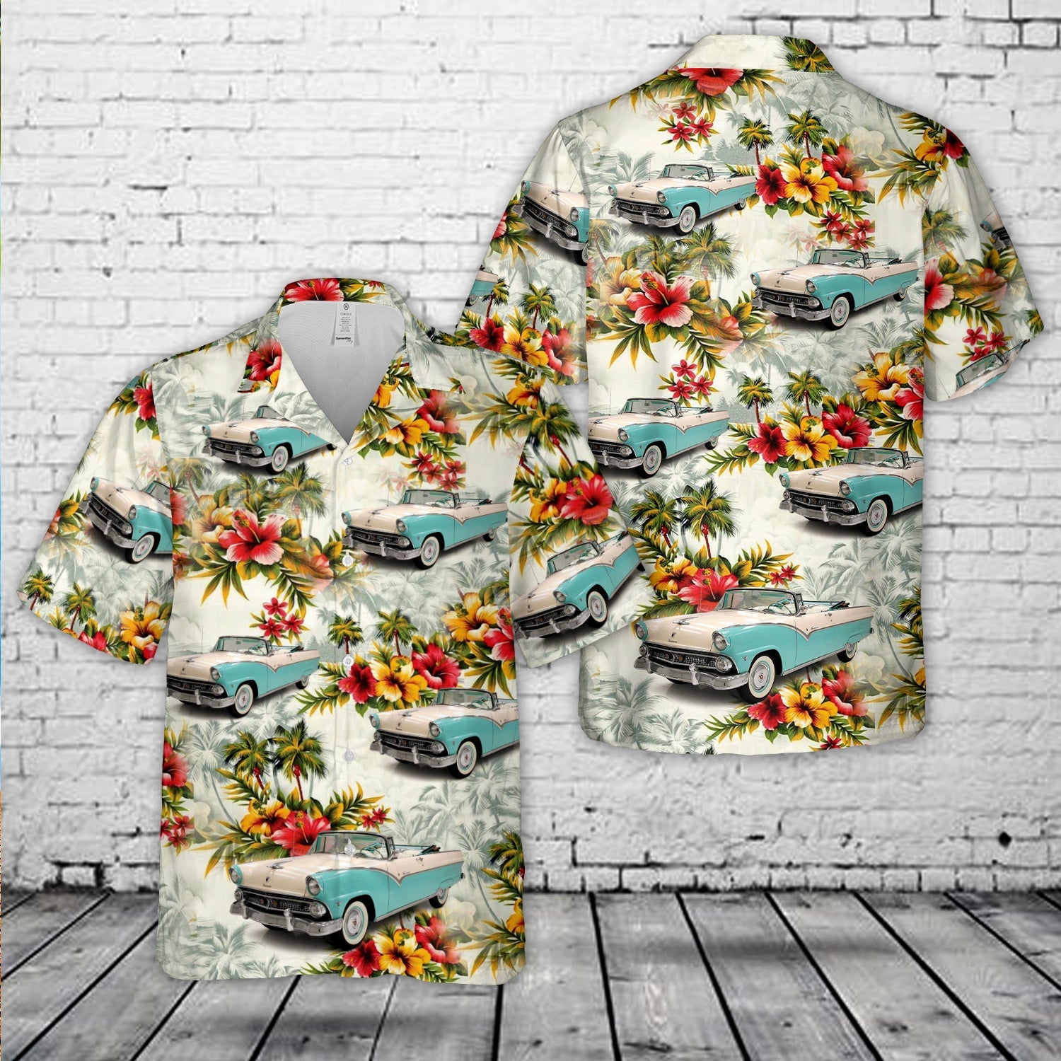1955 Ford Fairlane Sunliner Hawaiian Shirt