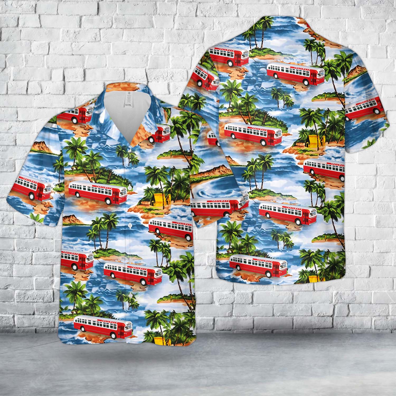 1957 GM TDH-5105 Bus (Southeastern Trailways Lines 1098-1099 series) Hawaiian Shirt