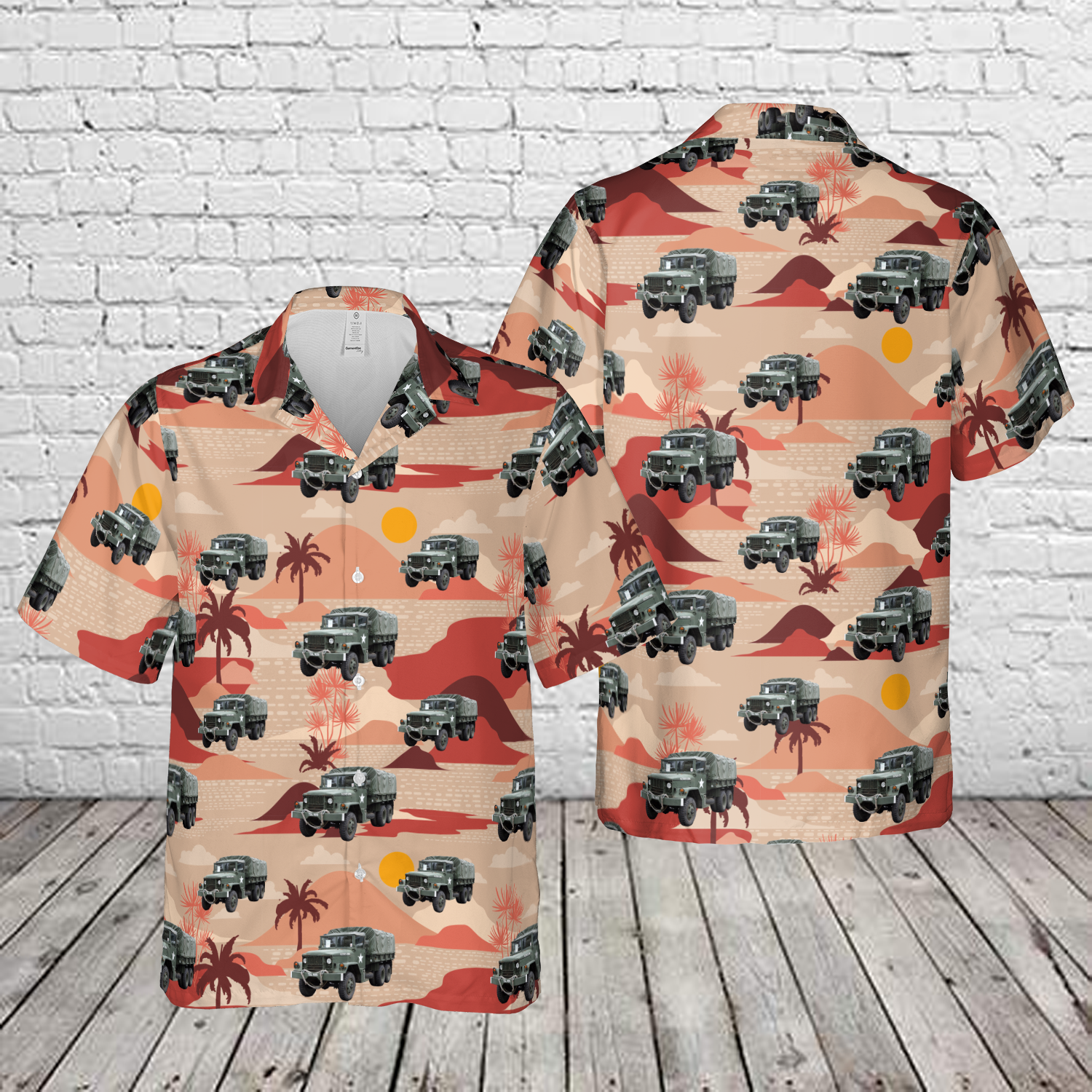 1957 US REO M35 A2C 6x6 Truck Hawaiian Shirt