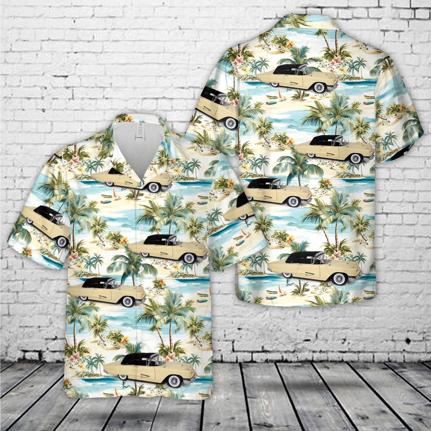 1959 Ford Thunderbird Convertible Hawaiian Shirt
