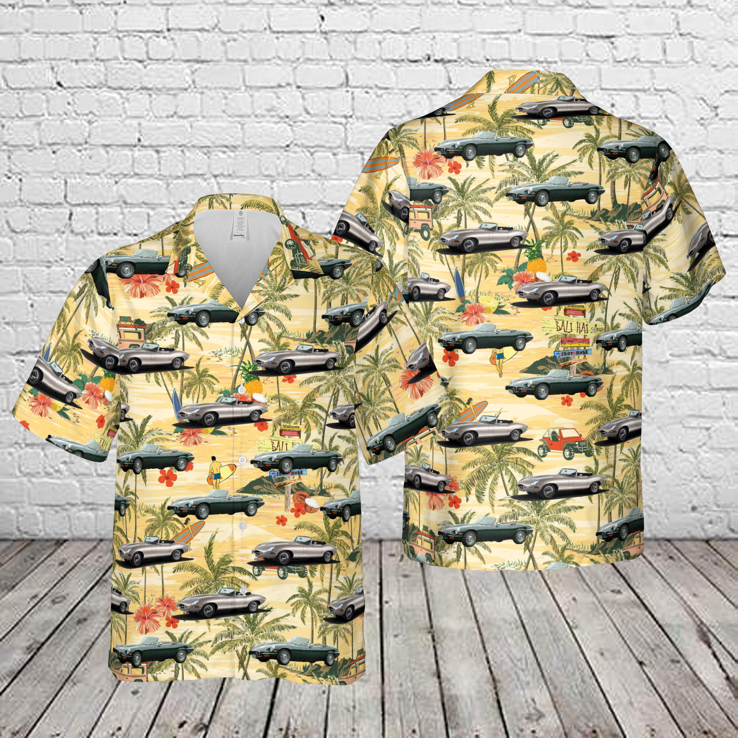 1960s Jaguar E-Type Hawaiian Shirt