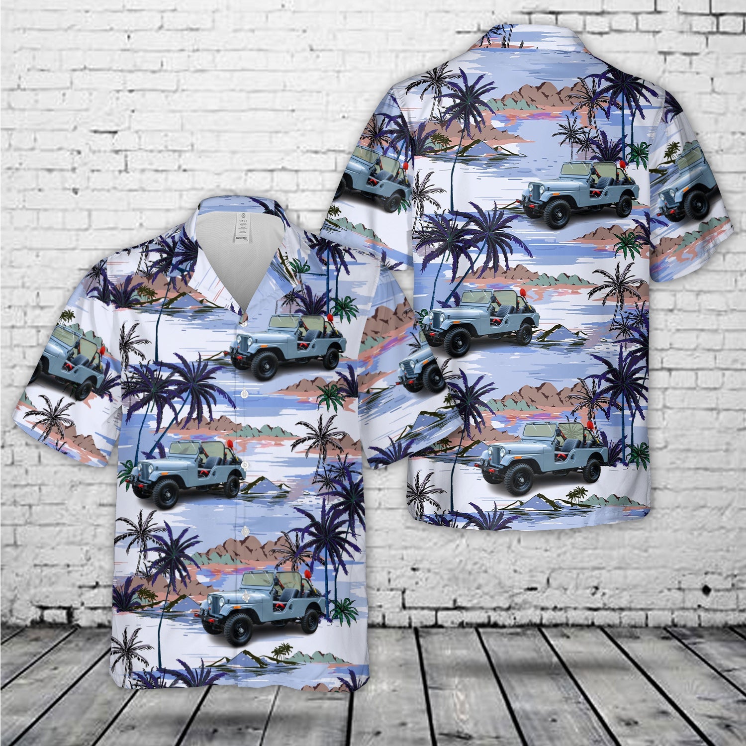 1961 Jeep Willys CJ6 Long Wheel Hawaiian Shirt