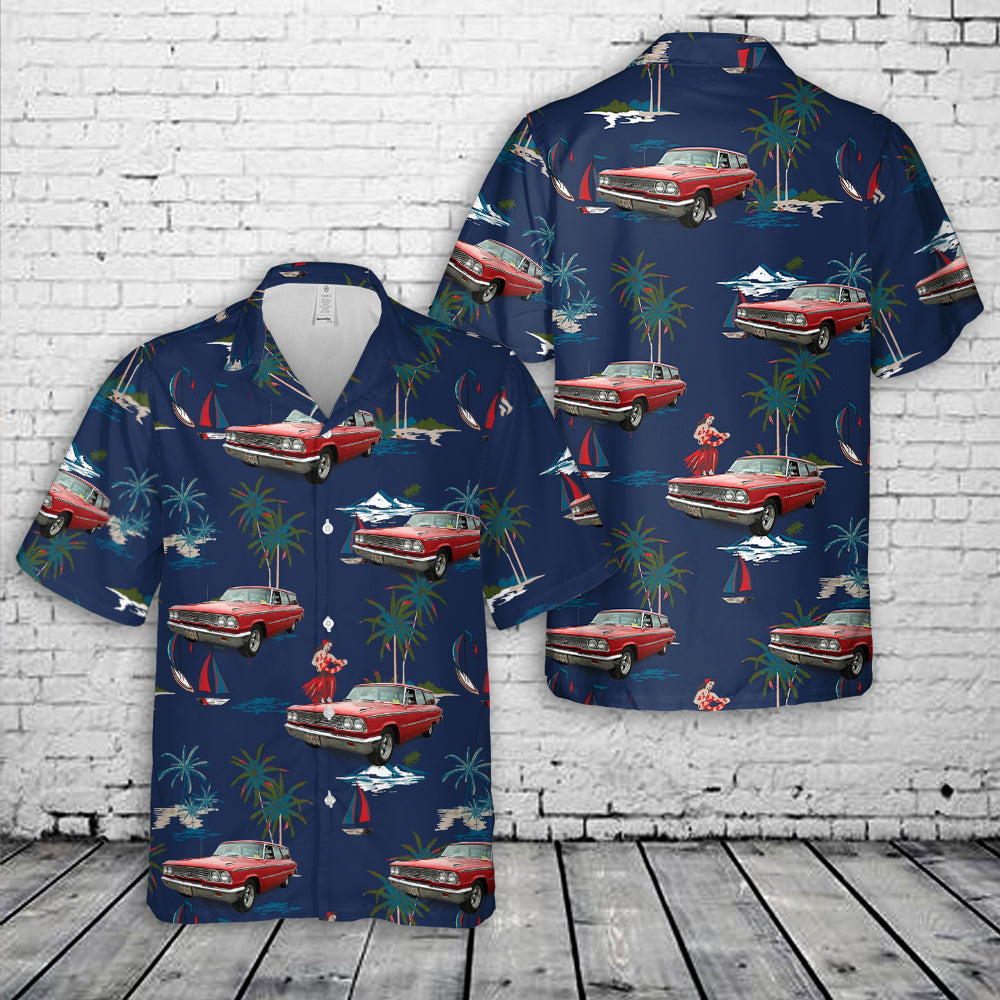 1963 Ford Country Sedan Station Wagon Hawaiian Shirt