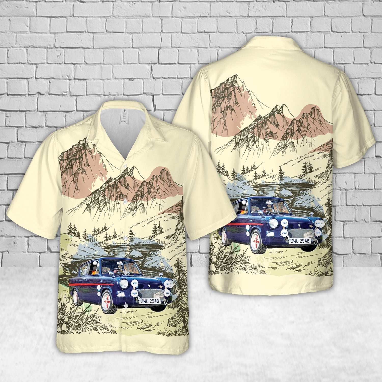 1964 Ford Anglia Super GT Hawaiian Shirt