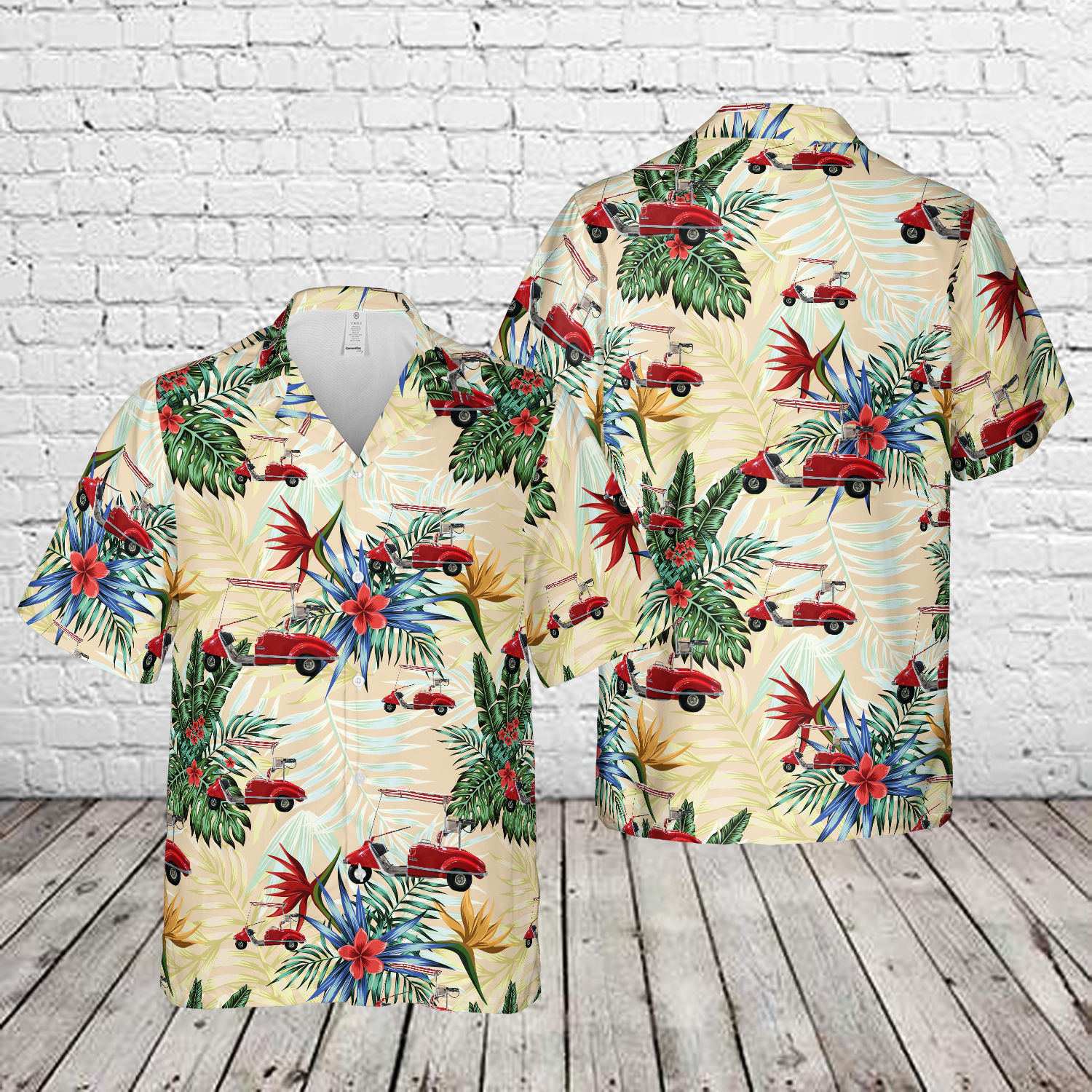 1965 Club Car Golf Cart Hawaiian Shirt