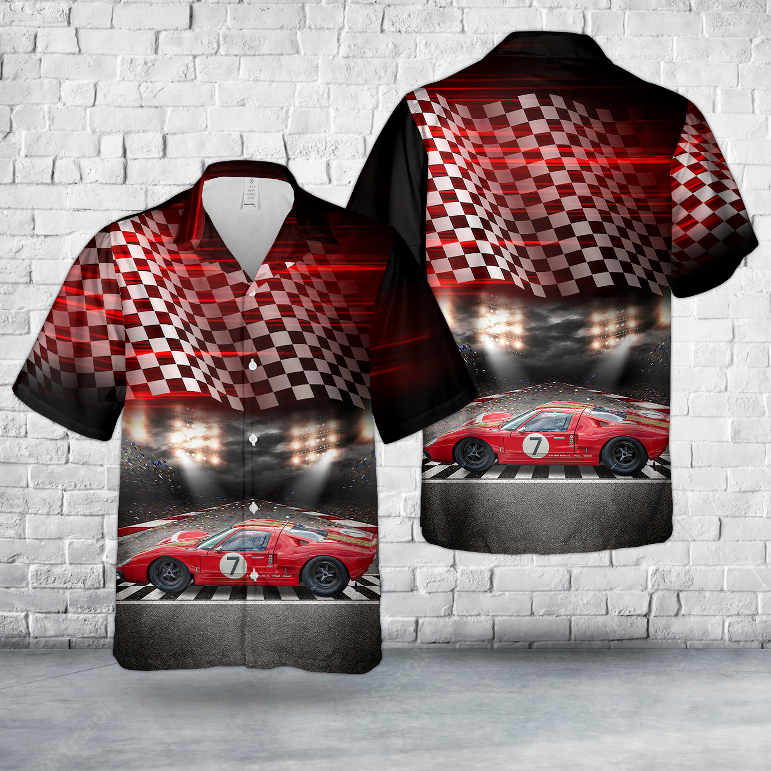 1965 Ford GT40 Race Car Hawaiian Shirt