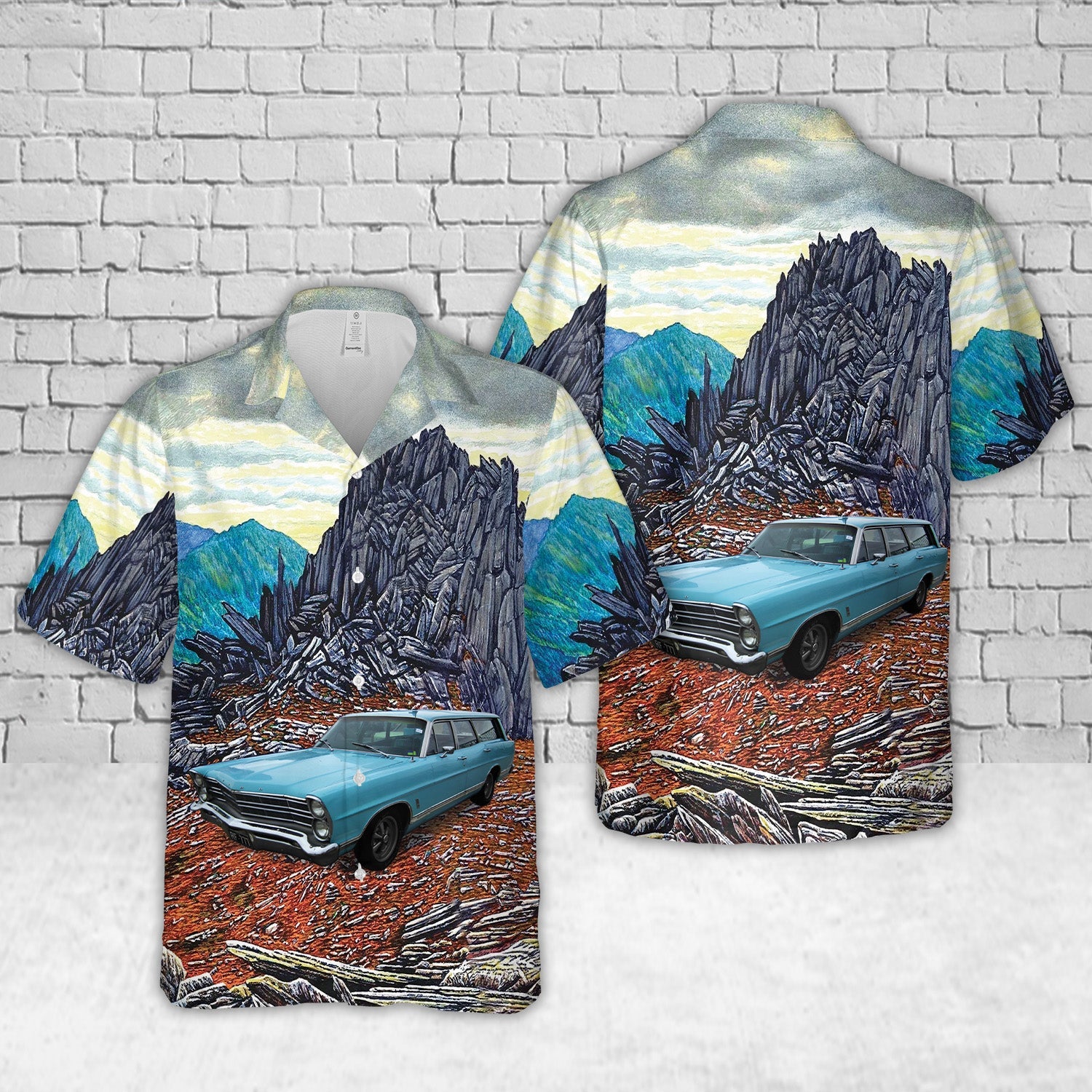 1967 Ford Country Sedan Station Wagon Hawaiian Shirt