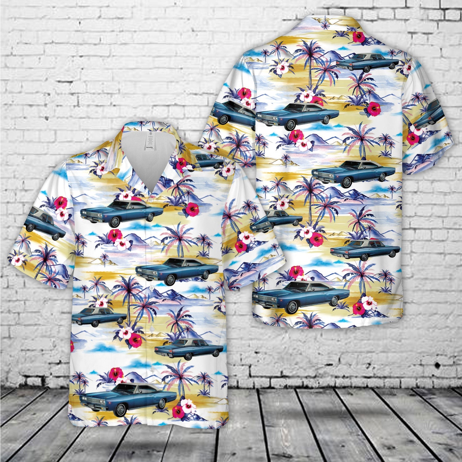 1968 Dodge Coronet 440 White Hat Special Hawaiian Shirt