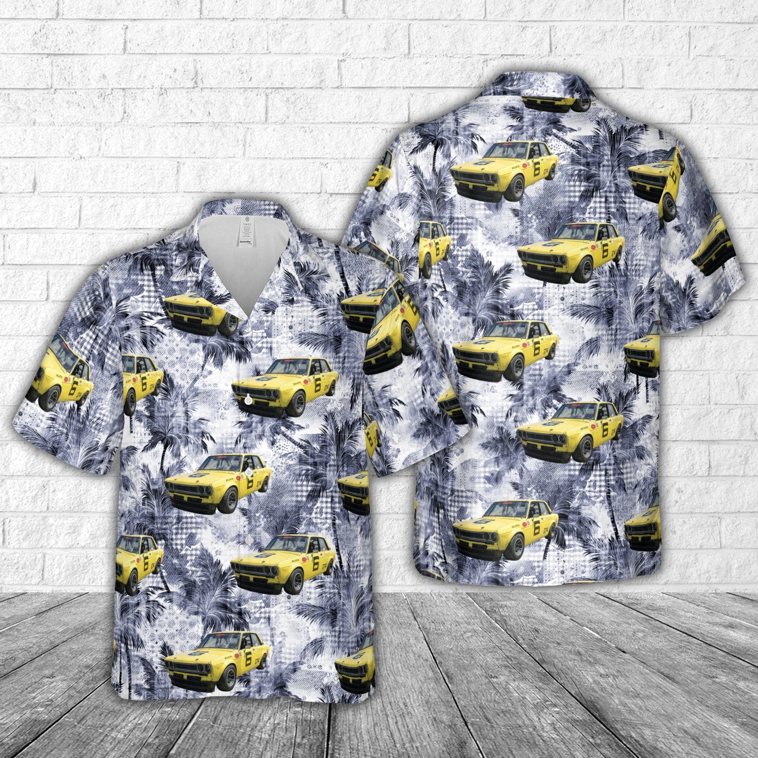 1972 Datsun 510 Race Car 5-Speed Hawaiian Shirt