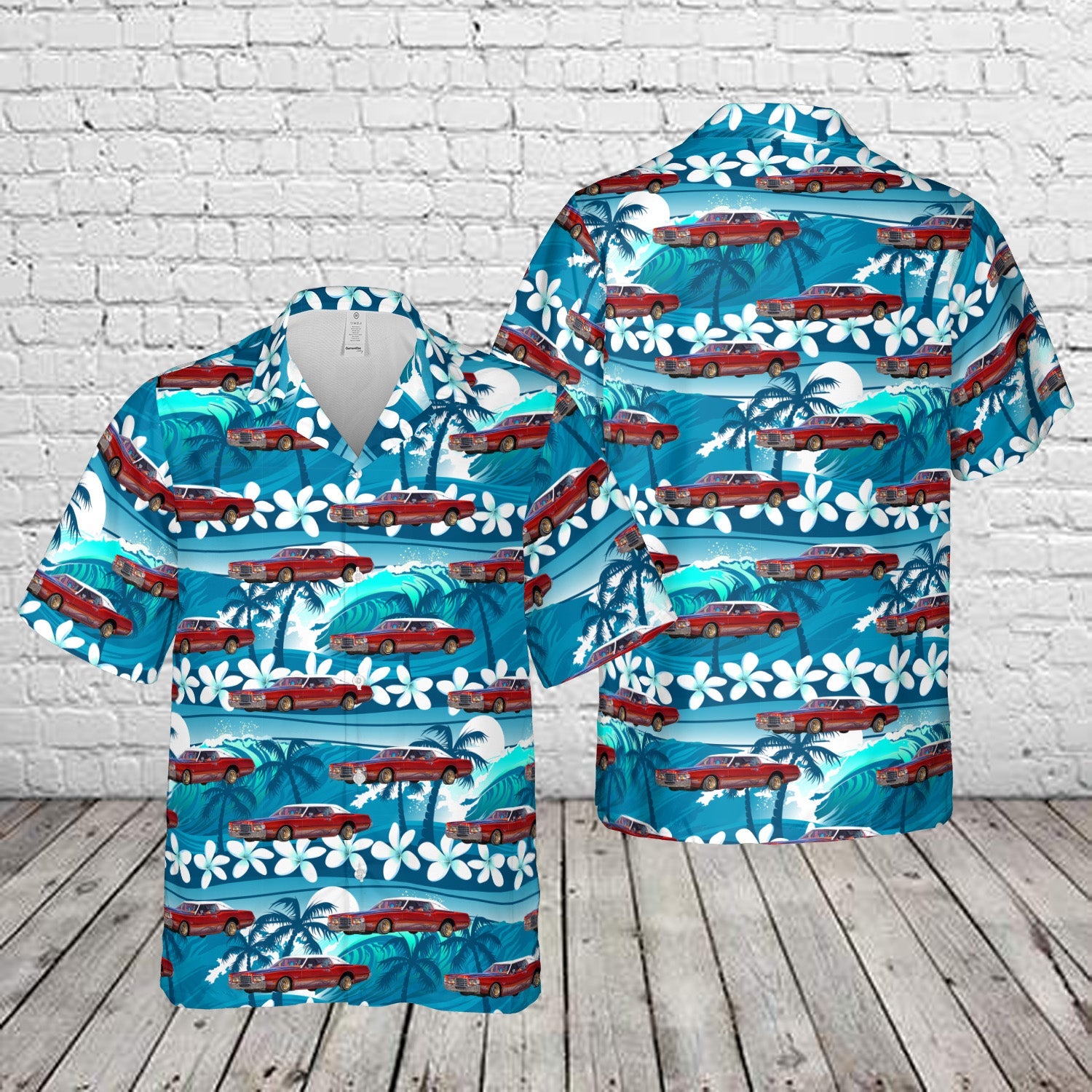 1972 Ford Thunderbird - Old School Tangerine Hawaiian Shirt