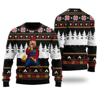 Bear Campfire Ugly Christmas Sweater For Men & Women Christmas Gift Sweater US1761