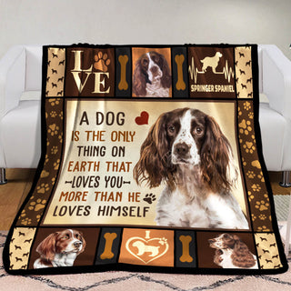 Springer Spaniel Dog Fleece Blanket MR0503 71O50