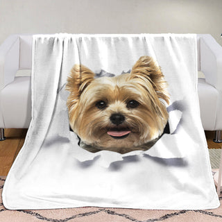 Yorkshire Terrier Dog Fleece Blanket JR1602 70O49