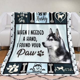 Husky Dog Fleece Blanket OCT2202 85O34