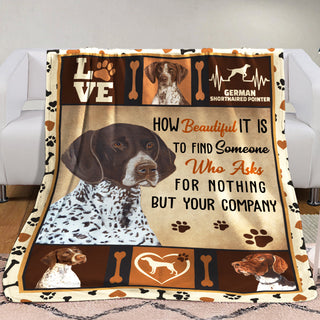 German Shorthaired Pointer Dog Fleece Blanket MR0401 71O42