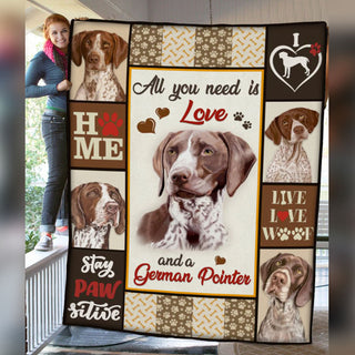 German Shorthaired Pointer Dog Fleece Blanket MR0401 69O52