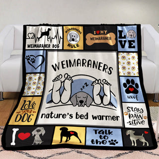 Weimaraner Dog Fleece Blanket MR0602 69O50