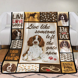 Spinger Spaniel Dog Fleece Blanket MR0502 81O49