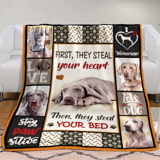 Weimaraner Dog Fleece Blanket MR0601 70O52