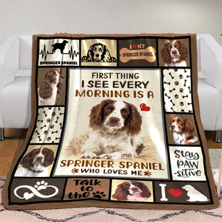 Springer Spaniel Dog Fleece Blanket MR0502 69O50