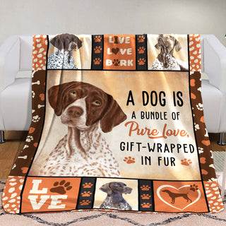 German Shorthaired Pointer Dog Fleece Blanket MR0402 71O42