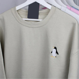 Penguin Embroidered Sweatshirt 2D Crewneck Sweatshirt All Over Print Sweatshirt For Women Sweatshirt For Men SWS2911