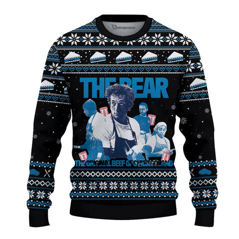 The Bear Ugly Christmas Sweater The Original Beef of Chicagoland Ugly Sweater
