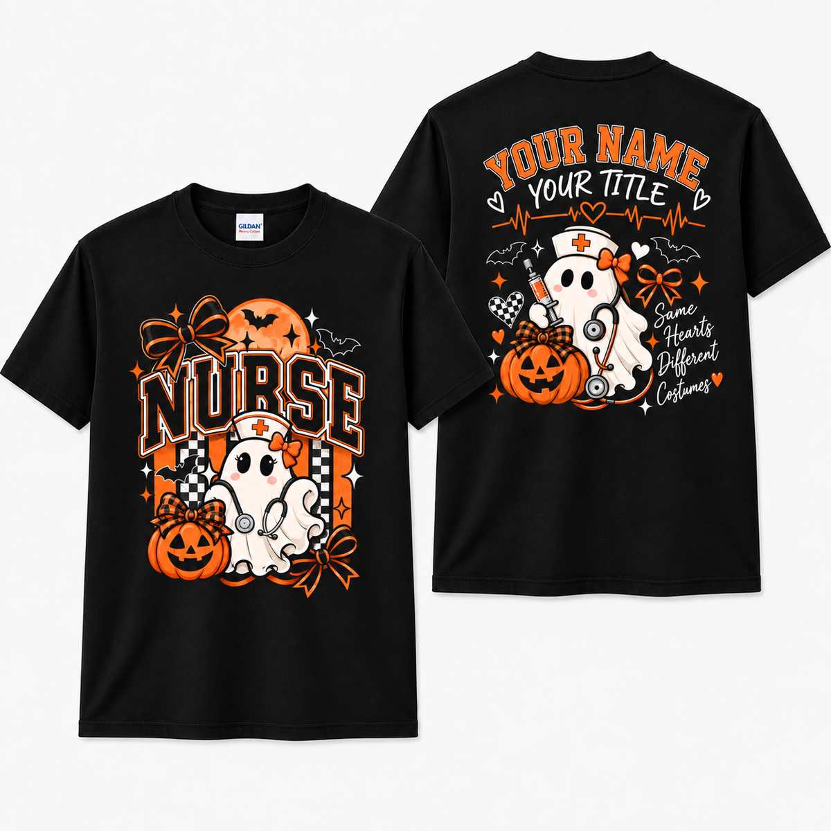 Personalized Nurse Halloween T-Shirt Spooky Nursing Apparel Custom Nurse Gift Unisex Shirt