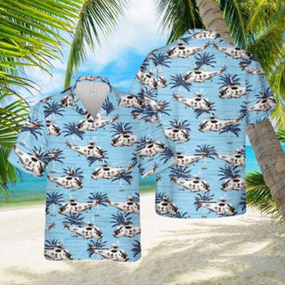 Navy Sikorsky Sh 3 Sea King Button Down Hawaiian Shirt Trend Summer