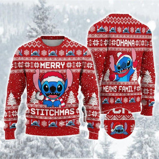 Ohana Means Family Ugly Christmas Sweater For Men & Women Christmas Gift Sweater BH886