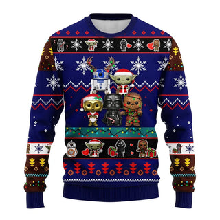 Team Star.wars Galaxy Christmas Party Navy Ugly Christmas Sweater For Men & Women Christmas Gift Sweater US3892