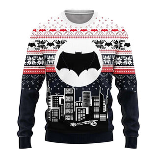 Batman Logo Circle Ugly Christmas Sweater For Men & Women Christmas Gift Sweater US4067