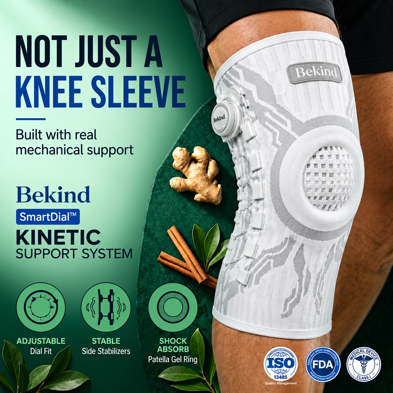 Bekind SmartDial™ Kinetic Support Knee Brace