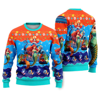 The Mer-maid Fish Undersea Ugly Christmas Sweater For Men & Women Christmas Gift Sweater US3785