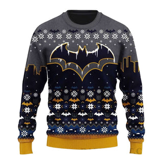 Batman Logo And Snowflakes Ugly Christmas Sweater For Men & Women Christmas Gift Sweater US4066