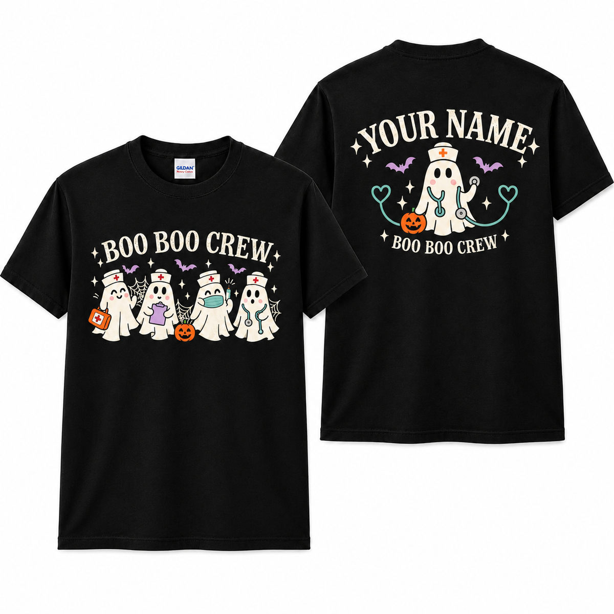 Personalized Custom Boo Boo Crew Halloween Nurse Gift Unisex T-Shirt