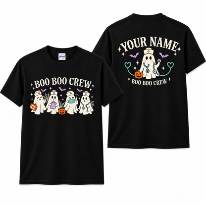 Personalized Custom Boo Boo Crew Halloween Nurse Gift Unisex T-Shirt