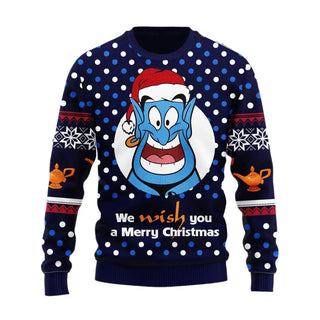 Alad.din And The Ma.gic La.mp Thanksgiving Ugly Christmas Sweater For Men & Women Christmas Gift Sweater US3868