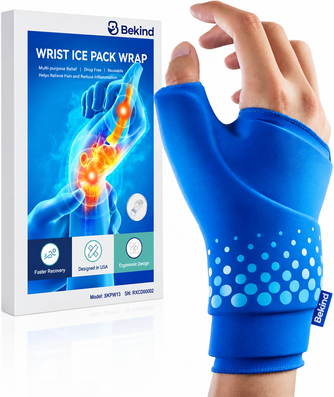 Bekind Thumb & Wrist Hot, Cold Therapy Wrap