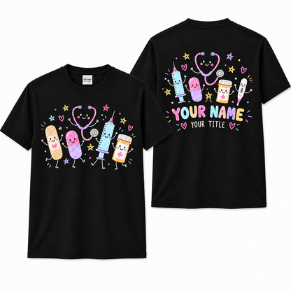 Personalized RN Nurse Gift Medical Healthcare Nursing School Shirt Unisex T-Shirt