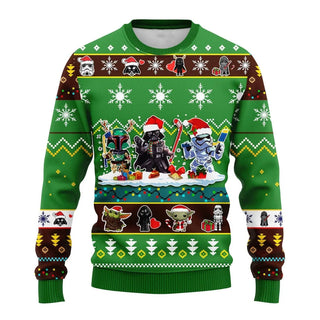 Team Star.wars Galaxy Christmas Party Green Ugly Christmas Sweater For Men & Women Christmas Gift Sweater US3891