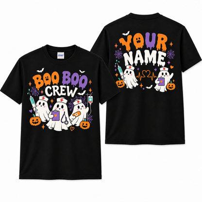 Personalized Halloween Nurse Shirt Boo Boo Crew Custom Nurse Gift Unisex T-Shirt