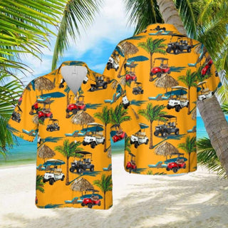 2 Seat Golf Cart Hawaiian Shirt